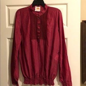 Boss Orange Hugo Boss size 8, plum cotton top.